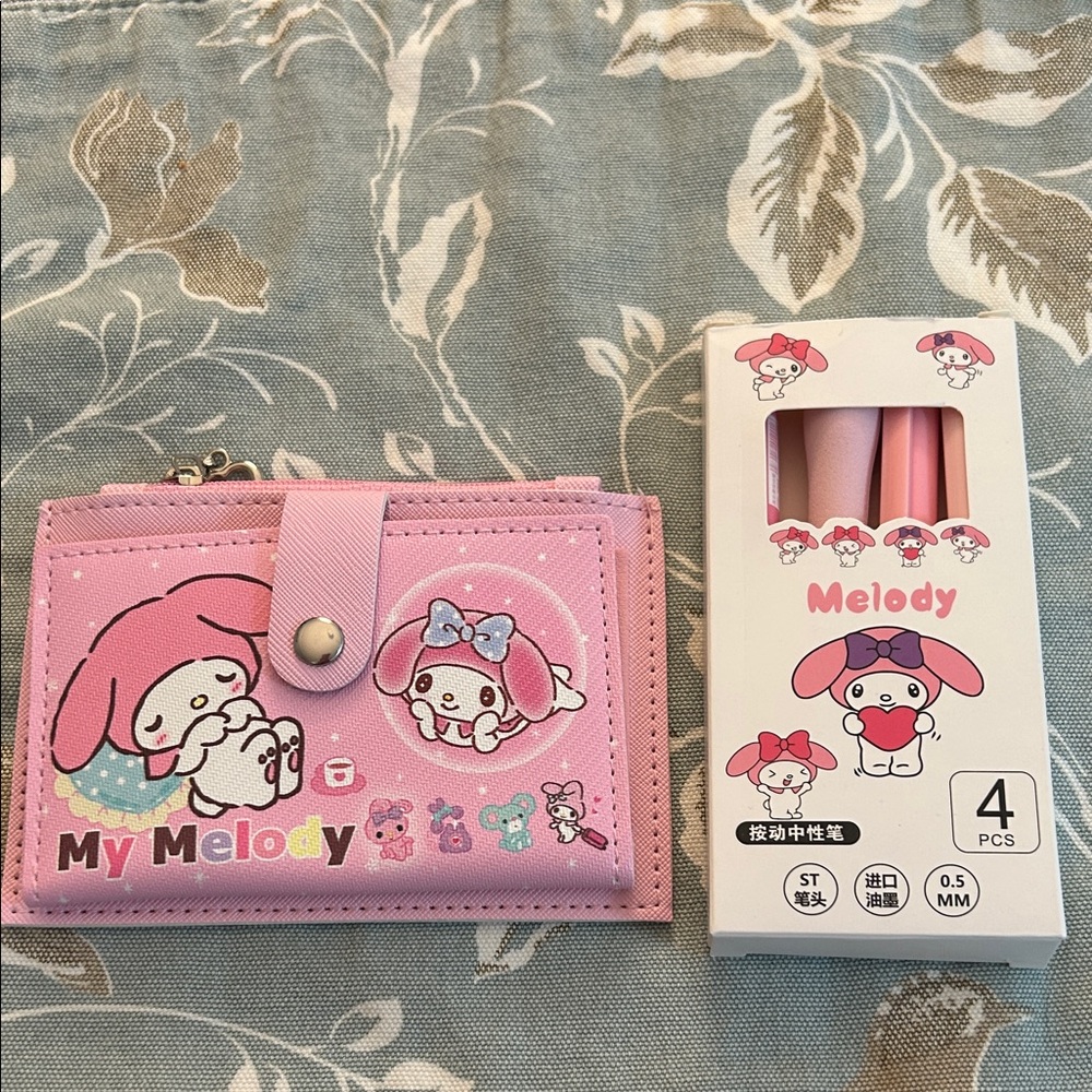 Pink Wallet and Pen Set